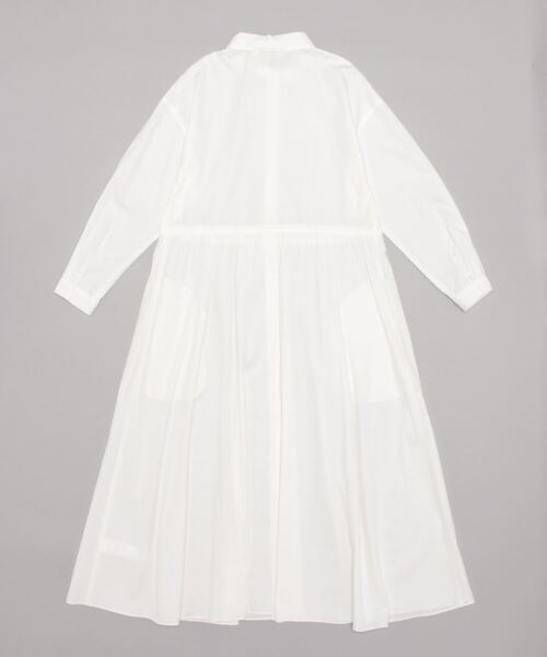 To b. by agnes b.（トゥービーバイアニエスベー）の「WJ04 ROBE ベーシックシャツドレス（シャツワンピース・レディース・ホワイト・38/36/40）」の9枚目の写真