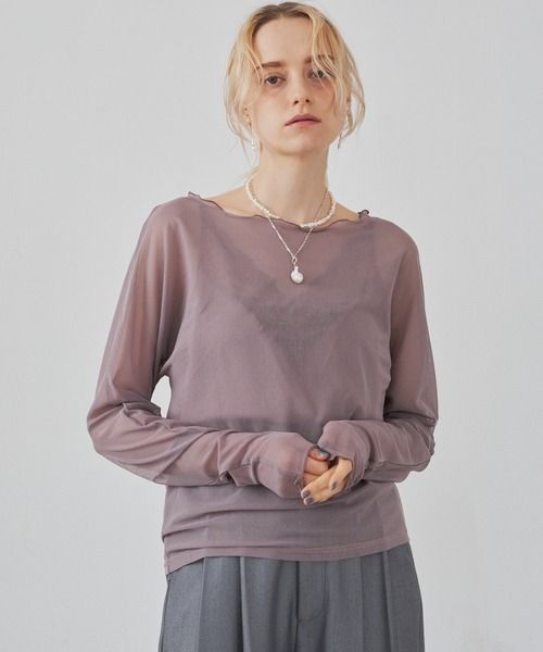 LA BELLE ETUDE(ラベルエチュード)の「チュールメロウトップス(Tシャツ/カットソー・レディース・ホワイト/ブラック/ダークグリーン/ブルー/ブラウン/アイボリー・FREE)」の22枚目の写真