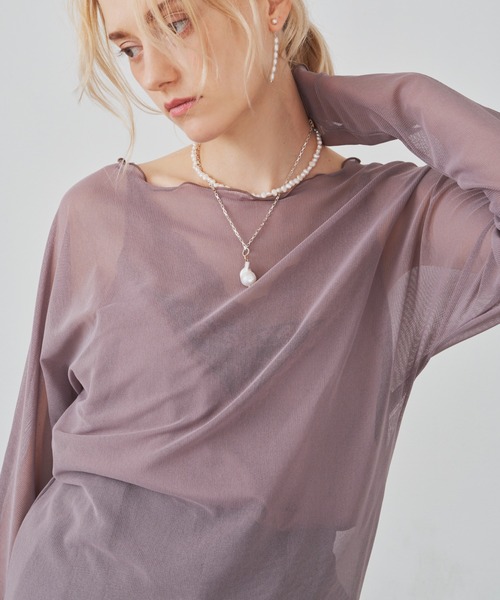 LA BELLE ETUDE(ラベルエチュード)の「チュールメロウトップス(Tシャツ/カットソー・レディース・ホワイト/ブラック/ダークグリーン/ブルー/ブラウン/アイボリー・FREE)」の21枚目の写真
