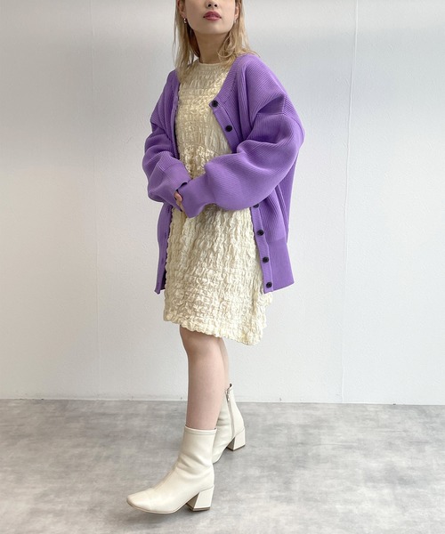 ❤新品❤自由区20th 2wayパールカーディガンプルオーバー 大きいサイズ４６ セール】COTTON PAPER DOUBLE FACE CARDIGAN / ダブルフェイス