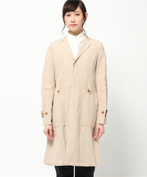 Sunaokuwahara スナオクワハラ の ポリリンワッシャー ステンカラーコート Wear