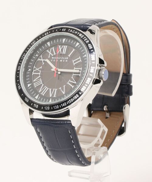 NICOLE CLUB FOR MEN（ニコルクラブフォーメン）の「ソーラータキメーターウォッチ（アナログ腕時計・メンズ・ホワイト/ネイビー/ブラック・FREE）」の3枚目の写真