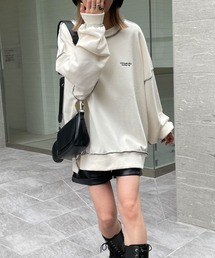 WEGO/インサイドアウトステッチBIGプルオーバー