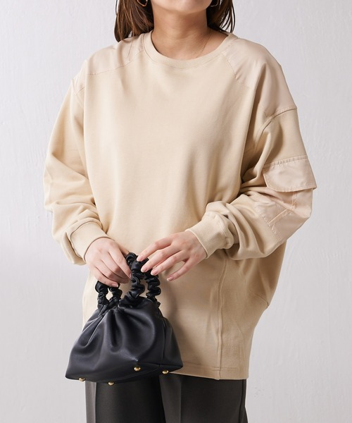 Lui's（ルイス）の「ミリタリーデザイン裏毛プルオーバー（スウェット・レディース・ブラック/ベージュ/カーキ・FREE）」の11枚目の写真