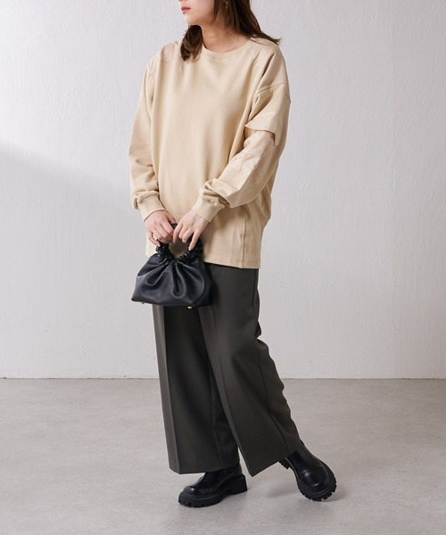 Lui's（ルイス）の「ミリタリーデザイン裏毛プルオーバー（スウェット・レディース・ブラック/ベージュ/カーキ・FREE）」の13枚目の写真