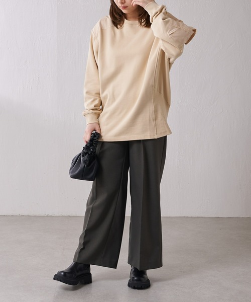 Lui's（ルイス）の「ミリタリーデザイン裏毛プルオーバー（スウェット・レディース・ブラック/ベージュ/カーキ・FREE）」の14枚目の写真