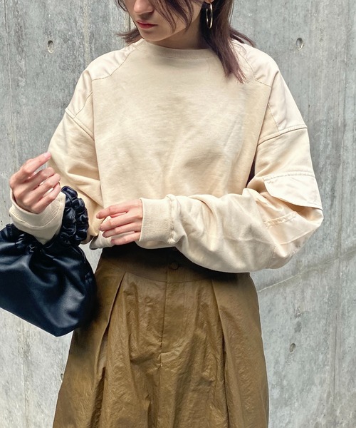 Lui's（ルイス）の「ミリタリーデザイン裏毛プルオーバー（スウェット・レディース・ブラック/ベージュ/カーキ・FREE）」の8枚目の写真