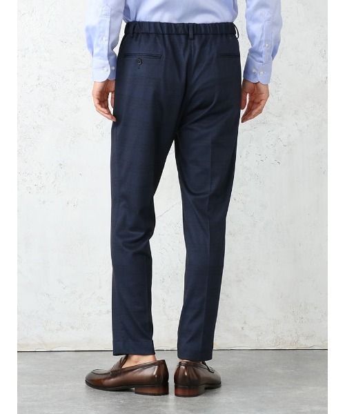 Perfect Suit FActory（パーフェクトスーツファクトリー）の「【サステナブル/上下洗える】プチプラセットアップ パンツ グレンチェック ネイビー（スラックス・メンズ・ネイビー・M/L/S/LL）」の3枚目の写真