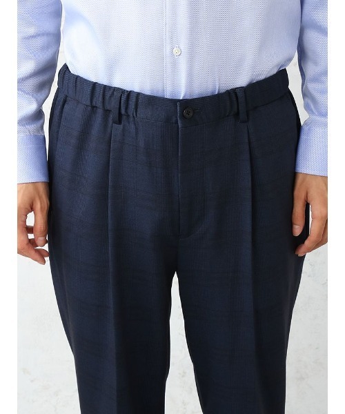 Perfect Suit FActory（パーフェクトスーツファクトリー）の「【サステナブル/上下洗える】プチプラセットアップ パンツ グレンチェック ネイビー（スラックス・メンズ・ネイビー・M/L/S/LL）」の5枚目の写真