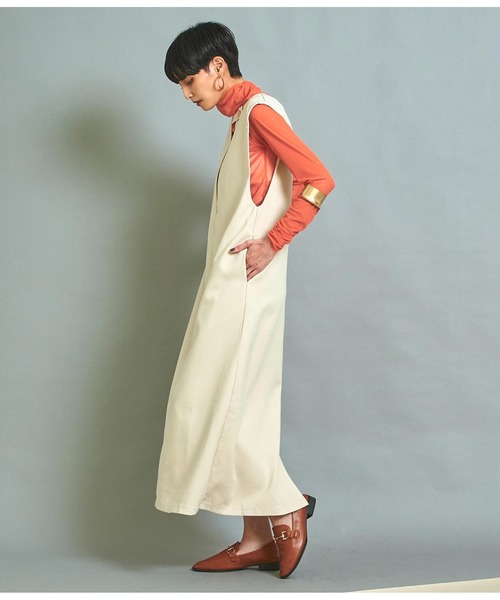 Settimissimo（セッティミッシモ）の「2WAY深Vネックワンピース（ワンピース・レディース・ブラック/アイボリー・FREE）」の9枚目の写真