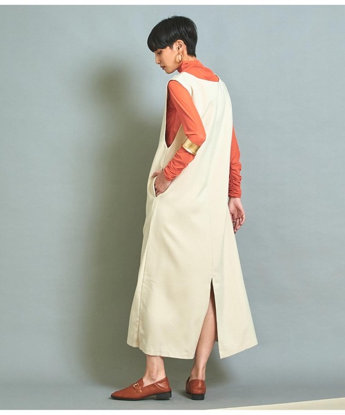 Settimissimo（セッティミッシモ）の「2WAY深Vネックワンピース（ワンピース・レディース・ブラック/アイボリー・FREE）」の3枚目の写真