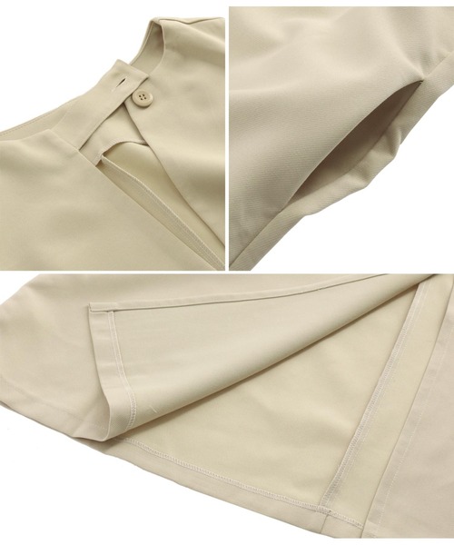 Settimissimo（セッティミッシモ）の「2WAY深Vネックワンピース（ワンピース・レディース・ブラック/アイボリー・FREE）」の5枚目の写真