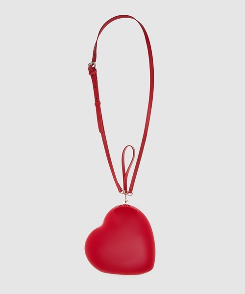Simone Rocha(シモーネロシャ)の「MEDIUM HEART WITH LEATHER STRAP(ショルダーバッグ・レディース・レッド・ONE SIZE)」の1枚目の写真