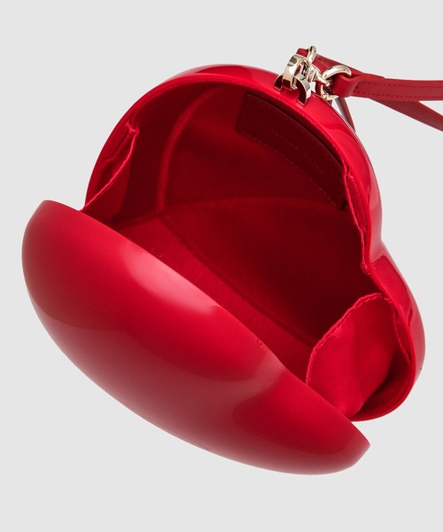 Simone Rocha(シモーネロシャ)の「MEDIUM HEART WITH LEATHER STRAP(ショルダーバッグ・レディース・レッド・ONE SIZE)」の2枚目の写真