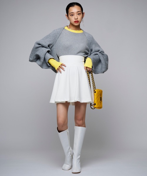 Narcissus（ナルシス）の「【Narcissus】ハイウエストミニスカート（スカート・レディース・ホワイト/ブラック・FREE）」の3枚目の写真