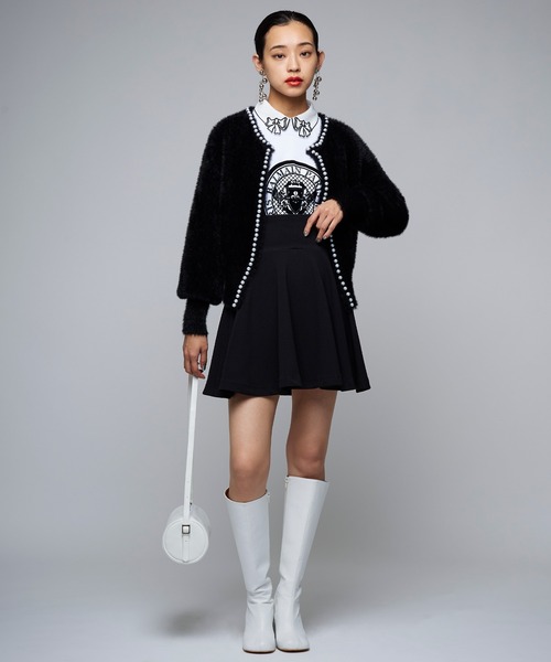 Narcissus（ナルシス）の「【Narcissus】ハイウエストミニスカート（スカート・レディース・ホワイト/ブラック・FREE）」の6枚目の写真