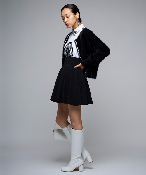 Narcissus（ナルシス）の「【Narcissus】ハイウエストミニスカート（スカート・レディース・ホワイト/ブラック・FREE）」の7枚目の写真