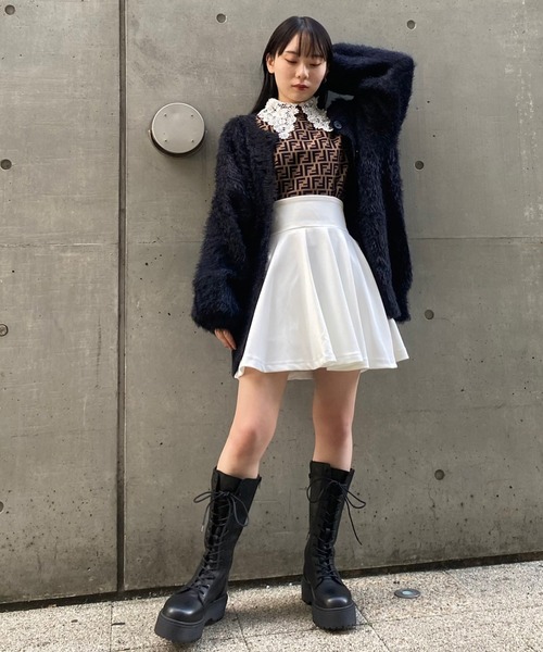 Narcissus（ナルシス）の「【Narcissus】ハイウエストミニスカート（スカート・レディース・ホワイト/ブラック・FREE）」の17枚目の写真