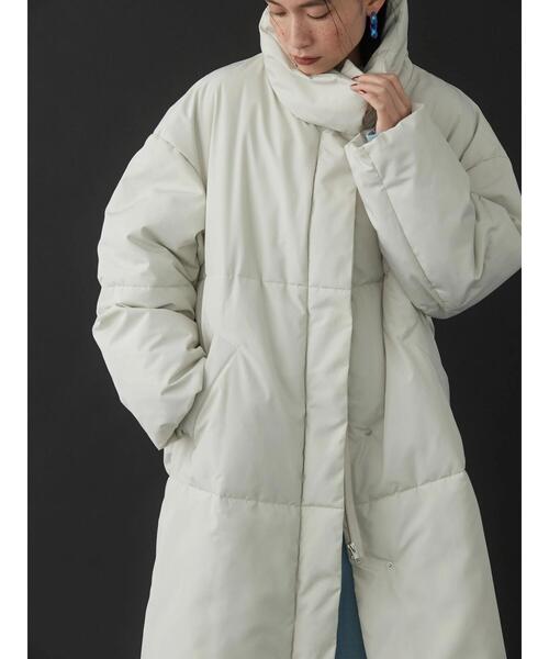 AMERICAN HOLIC（アメリカンホリック）の「あったかハイネック中綿コート（その他アウター・レディース・イエロー/アイボリー・M/L）」の15枚目の写真