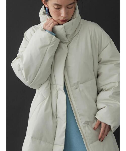 AMERICAN HOLIC（アメリカンホリック）の「あったかハイネック中綿コート（その他アウター・レディース・イエロー/アイボリー・M/L）」の14枚目の写真