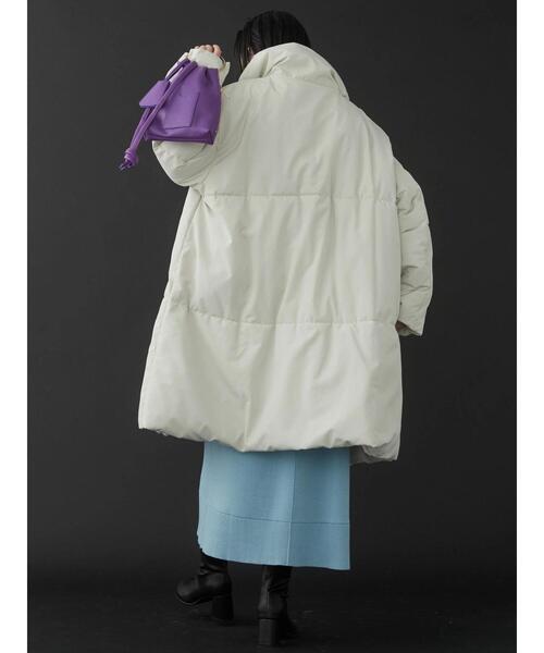 AMERICAN HOLIC（アメリカンホリック）の「あったかハイネック中綿コート（その他アウター・レディース・イエロー/アイボリー・M/L）」の8枚目の写真