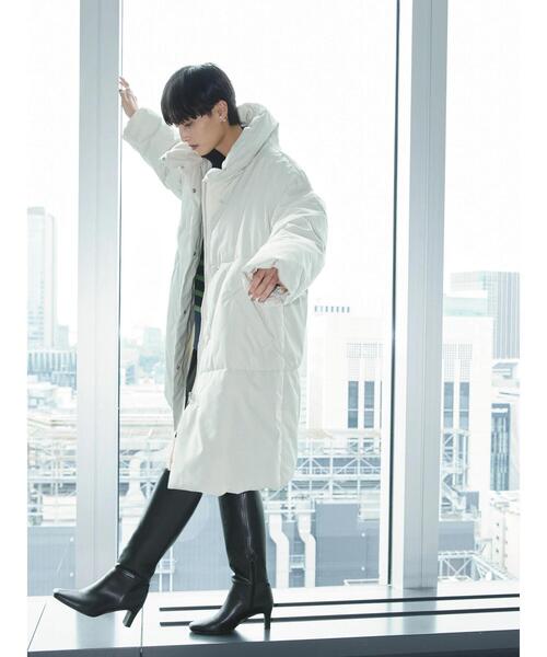 AMERICAN HOLIC（アメリカンホリック）の「あったかハイネック中綿コート（その他アウター・レディース・イエロー/アイボリー・M/L）」の7枚目の写真