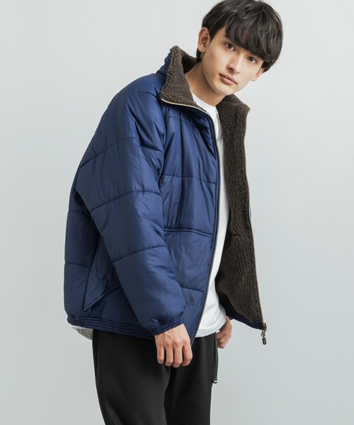 KRIFF MAYER(クリフメイヤー)の「KRIFF MAYER クリフメイヤー HINOKO リバーシブルボアフリース中綿ジャケット(ブルゾン・メンズ・チャコール/オリーブ/マルチ/ベージュ・M/L/XL)」の6枚目の写真