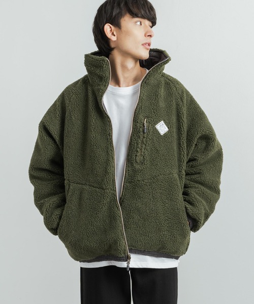 KRIFF MAYER(クリフメイヤー)の「KRIFF MAYER クリフメイヤー HINOKO リバーシブルボアフリース中綿ジャケット(ブルゾン・メンズ・チャコール/オリーブ/マルチ/ベージュ・M/L/XL)」の18枚目の写真