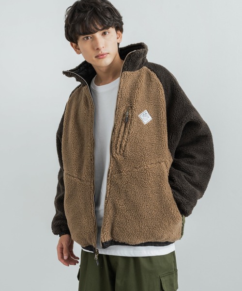 KRIFF MAYER(クリフメイヤー)の「KRIFF MAYER クリフメイヤー HINOKO リバーシブルボアフリース中綿ジャケット(ブルゾン・メンズ・チャコール/オリーブ/マルチ/ベージュ・M/L/XL)」の20枚目の写真
