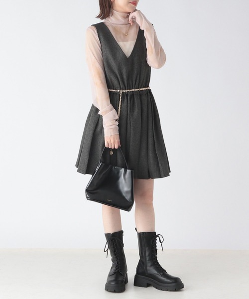 Heather(ヘザー)の「総柄シアーカットソー 173739(Tシャツ/カットソー・レディース・グリーン/ピンク/ブルーグレー・FREE)」の6枚目の写真