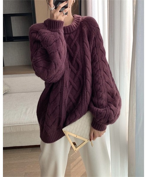 美品★ ケーブルボリュームニット Ritzy（リッツィー）の「ケーブル編みボリュームニット（ニット