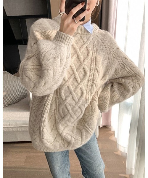 美品★ ケーブルボリュームニット Ritzy（リッツィー）の「ケーブル編みボリュームニット（ニット