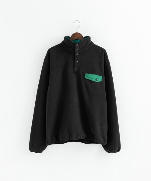Ressaca（レサーカ）の「オーバーサイズ マイクロフリース スナップボタンスタンドカラープルオーバー（スウェット・メンズ・ブラック/オートミール/モカ/グリーン・M/L）」の20枚目の写真