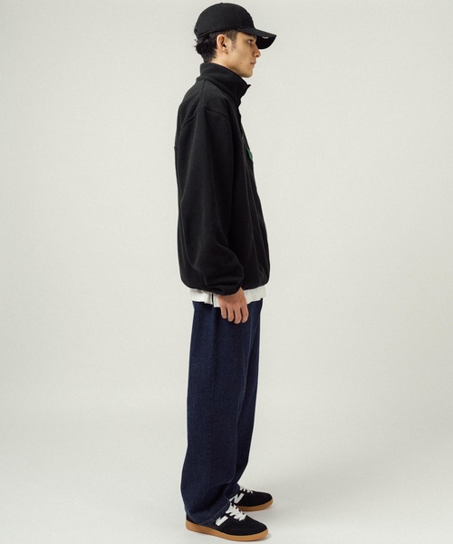 Ressaca（レサーカ）の「オーバーサイズ マイクロフリース スナップボタンスタンドカラープルオーバー（スウェット・メンズ・ブラック/オートミール/モカ/グリーン・M/L）」の18枚目の写真