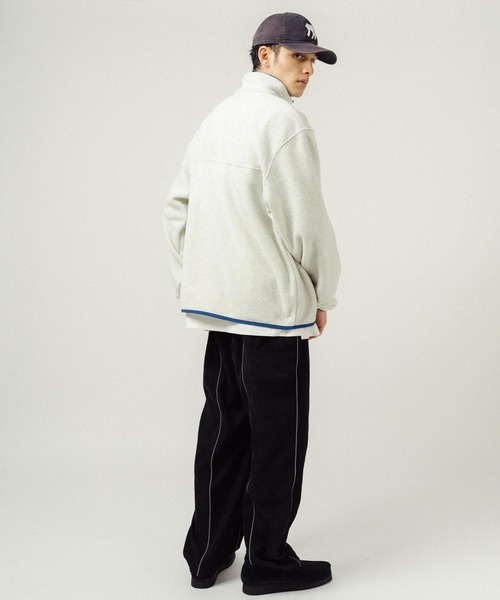 Ressaca（レサーカ）の「オーバーサイズ マイクロフリース スナップボタンスタンドカラープルオーバー（スウェット・メンズ・ブラック/オートミール/モカ/グリーン・M/L）」の10枚目の写真