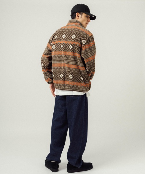 Ressaca（レサーカ）の「オーバーサイズ マイクロフリース スナップボタンスタンドカラープルオーバー（スウェット・メンズ・ブラック/オートミール/モカ/グリーン・M/L）」の16枚目の写真