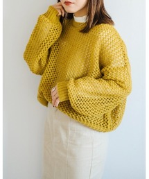Amourire | 【yumi.コラボ】透かし編みニットプルオーバー(ニット/セーター)
