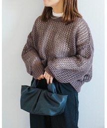 Amourire | 【yumi.コラボ】透かし編みニットプルオーバー(ニット/セーター)