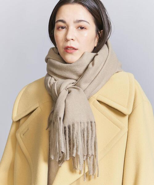 BEAUTY&YOUTH UNITED ARROWS（ビューティーアンドユースユナイテッドアローズ）の「ソリッド ソフト ストール（ストール/ショール・レディース・ベージュ/レッド/オフホワイト/コバルトブルー・FREE）」の7枚目の写真