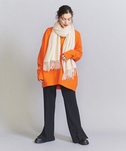 BEAUTY&YOUTH UNITED ARROWS（ビューティーアンドユースユナイテッドアローズ）の「ソリッド ソフト ストール（ストール/ショール・レディース・ベージュ/レッド/オフホワイト/コバルトブルー・FREE）」の13枚目の写真