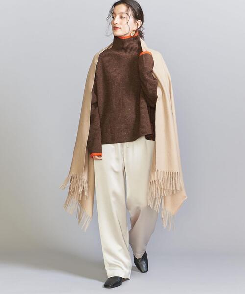 BEAUTY&YOUTH UNITED ARROWS（ビューティーアンドユースユナイテッドアローズ）の「ソリッド ソフト ストール（ストール/ショール・レディース・ベージュ/レッド/オフホワイト/コバルトブルー・FREE）」の16枚目の写真