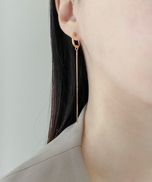 【ECRu.】2WAY チェーン×フープピアス