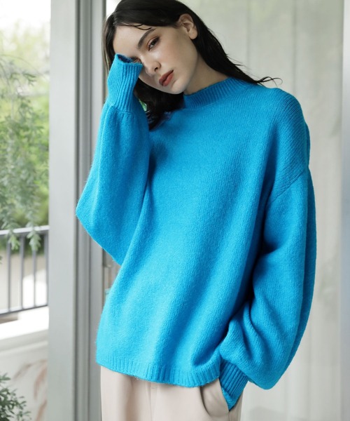 LAKOLE(ラコレ)の「3Gスフレタッチパフスリーブプルオーバー / 295186(ニット/セーター・レディース・ライトグレー/オレンジ/ブルー/モカ/アイボリー・SMALL/MEDIUM)」の5枚目の写真