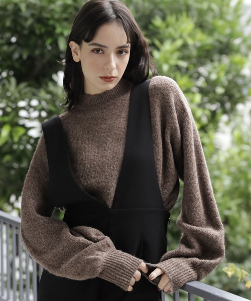 LAKOLE(ラコレ)の「3Gスフレタッチパフスリーブプルオーバー / 295186(ニット/セーター・レディース・ライトグレー/オレンジ/ブルー/モカ/アイボリー・SMALL/MEDIUM)」の3枚目の写真