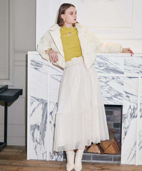 EIMY ISTOIRE（エイミーイストワール）の「ボリュームショートダウンジャケット（ダウンジャケット/コート・レディース・ブラック/アイボリー/グリーン系その他/ピンク・FREE）」の19枚目の写真