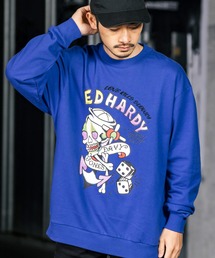 【Ed Hardy / エドハーディー】オーバーサイズ グラフィックプリントスウェット