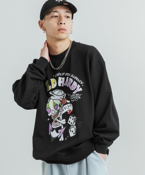 Ed Hardy(エドハーディー)の「【Ed Hardy / エドハーディー】オーバーサイズ グラフィックプリントスウェット(スウェット・メンズ・ダークグリーン/ブラック/イエロー/ブルー/ブラック系/ブラック系1/ブラック系2/ダークグリーン系/ダークグリーン系1/ダークグリーン系2/ブルー系/イエロー系・M/L)」の21枚目の写真