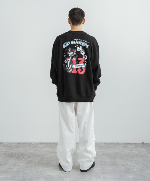 Ed Hardy(エドハーディー)の「【Ed Hardy / エドハーディー】オーバーサイズ グラフィックプリントスウェット(スウェット・メンズ・ダークグリーン/ブラック/イエロー/ブルー/ブラック系/ブラック系1/ブラック系2/ダークグリーン系/ダークグリーン系1/ダークグリーン系2/ブルー系/イエロー系・M/L)」の19枚目の写真