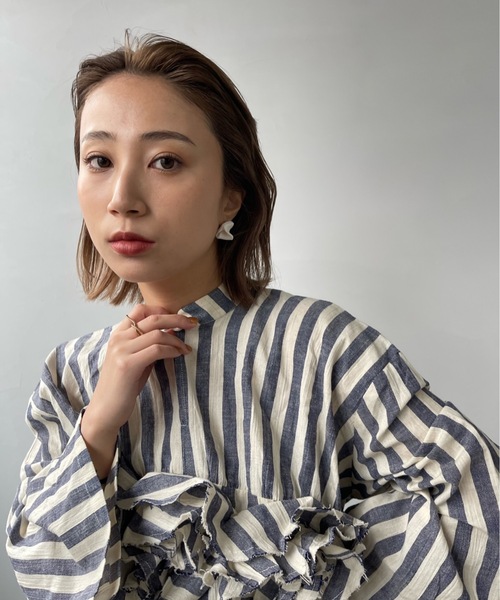 SANSeLF(サンセルフ)の「white asymmetry pierce【SANSeLF】sanak23s006(ピアス(両耳用)・レディース・A/B・FREE)」の5枚目の写真