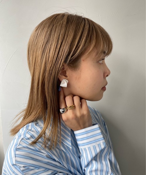 SANSeLF(サンセルフ)の「white asymmetry pierce【SANSeLF】sanak23s006(ピアス(両耳用)・レディース・A/B・FREE)」の14枚目の写真